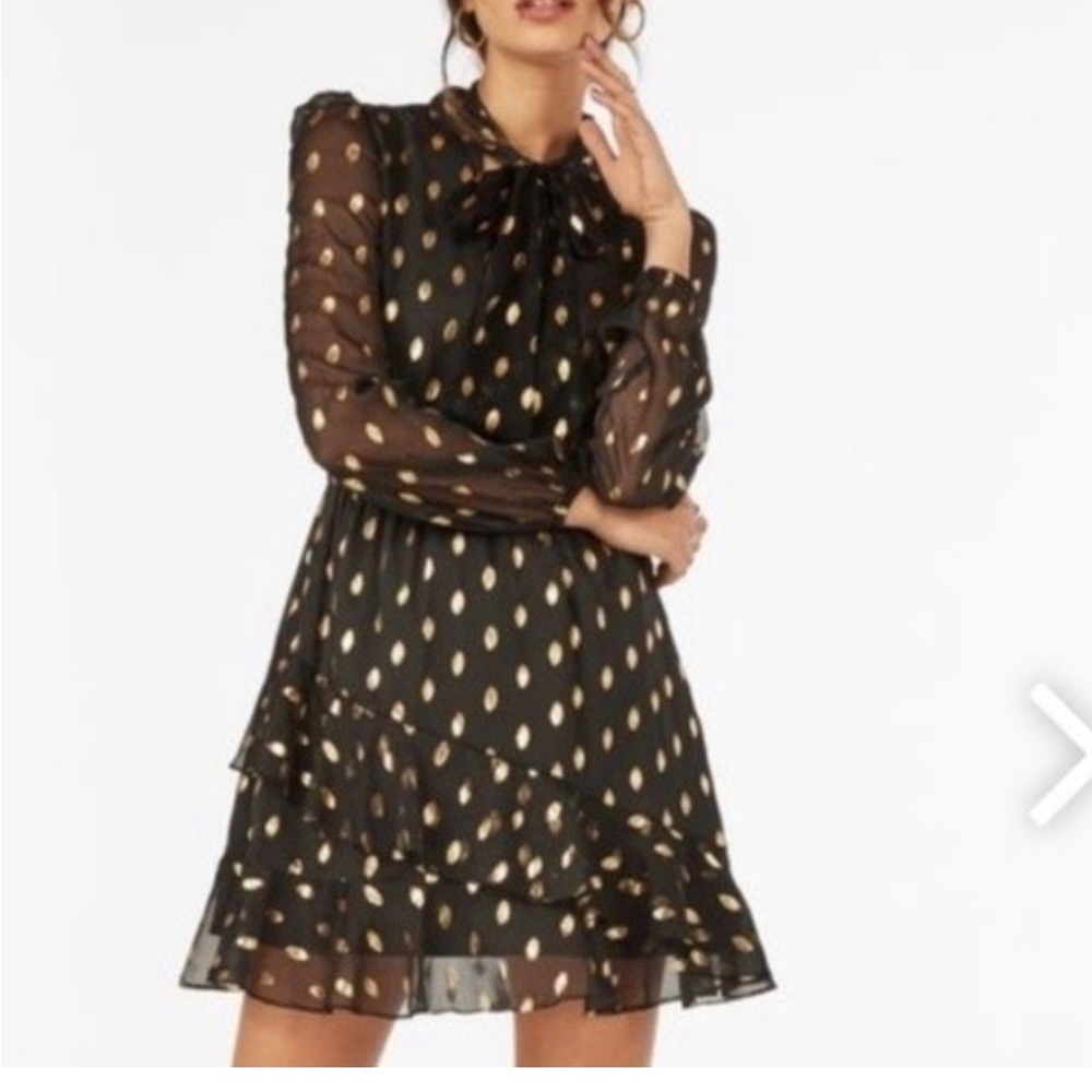 Idem ditto black and gold dress